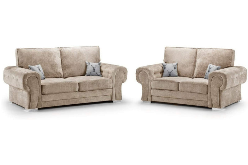 Verona 3+2 Seater Sofa Set – Full Back, Mink