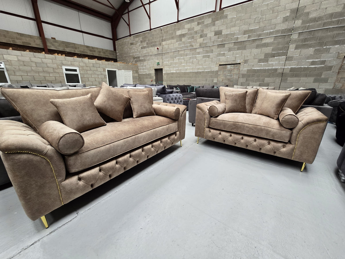 Malibu 3+2 Seater Sofa Set – Plush Mink