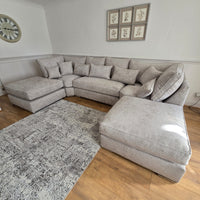 Belgravia U-Shape Sofa – Truffle Alaska Fabric
