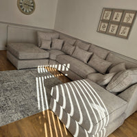 Belgravia U-Shape Sofa – Truffle Alaska Fabric