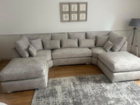 Belgravia U-Shape Sofa – Truffle Alaska Fabric