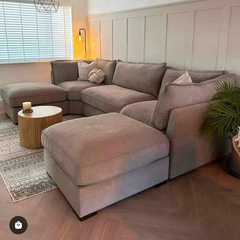 U-Shaped Sofa  Full Back with Extra Filling
