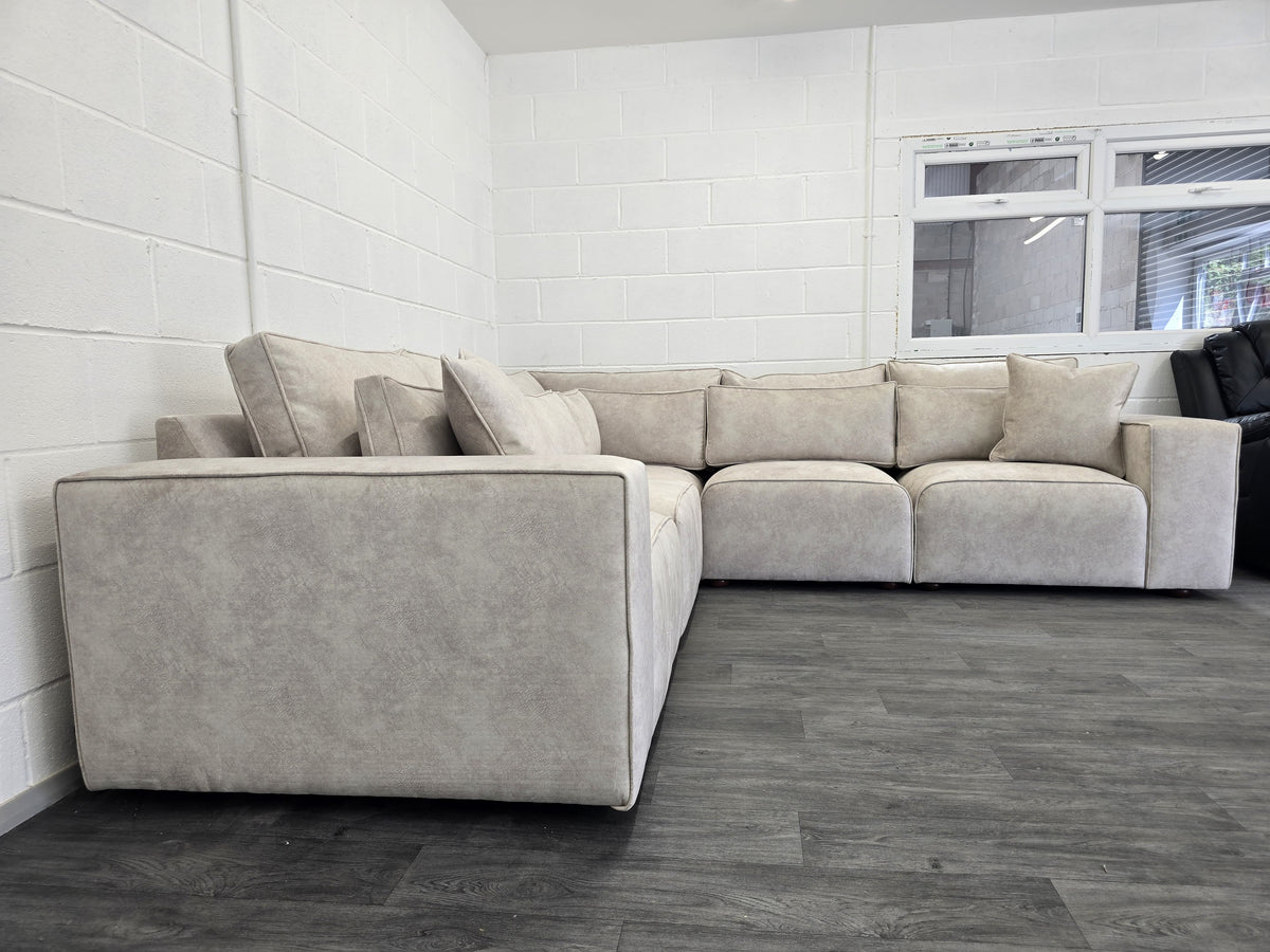 Cube Modular Corner Sofa - Cream Naple Fabric