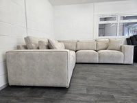 Cube Modular Corner Sofa - Cream Naple Fabric
