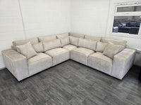 Cube Modular Corner Sofa - Cream Naple Fabric