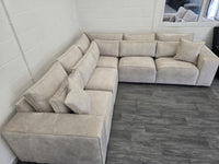 Cube Modular Corner Sofa - Cream Naple Fabric