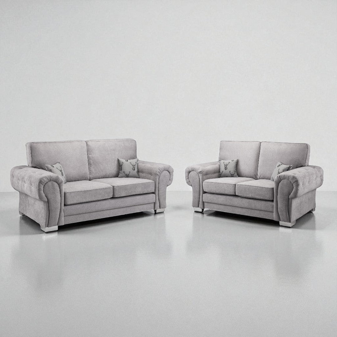Verona 3+2 Sofa Set – Grey