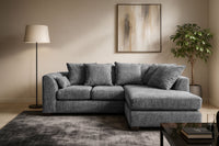 Dylan Chenille Fabric Corner Sofa Left or Right Facing L-Shaped Sofa