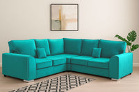 Dylan Plush Velvet Dual Arm High Back 5 Seater Sofa