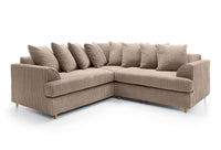 Liverpool Jumbo 5 Seater Wide Armrests With Footstool High quality Fabric Sofa