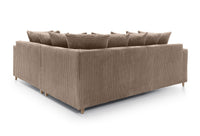Liverpool Jumbo 5 Seater Wide Armrests With Footstool High quality Fabric Sofa