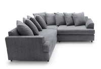 Liverpool Jumbo 5 Seater Wide Armrests With Footstool High quality Fabric Sofa