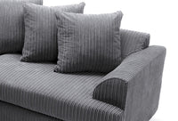 Liverpool Jumbo 5 Seater Wide Armrests With Footstool High quality Fabric Sofa