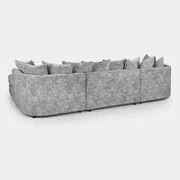Bishop U-Shape Kensigton Scatter Back Moveable Footstools Rolled Arms Sofa