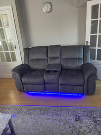 Berlin Fabric Electric Recliner Sofa 3+2 Seater