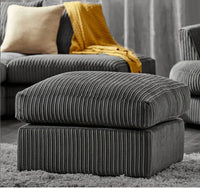Liverpool Jumbo 5 Seater Wide Armrests With Footstool High quality Fabric Sofa