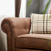 Oakland 3+2 Seater Leather-  Tan or Charcoal Black