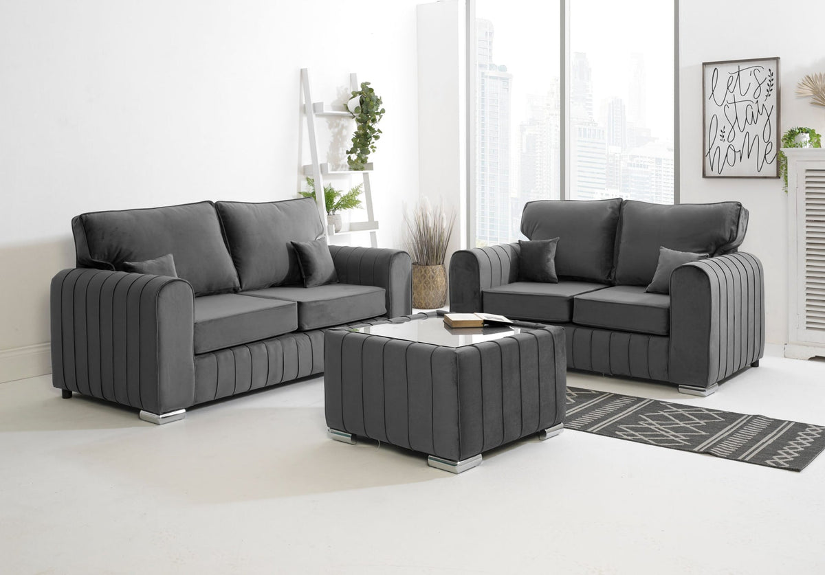 Lily 3+2 Seater Sofa Set  Modern Plush Living Room Suite