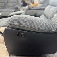 Rio Grey Cord Fabric Recliner Sofa Set – 3+2 Seater