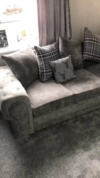 Verona 5 Seater Sofa 2C2 in Grey Scatter Back