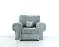 Verona 5 Seater Sofa 2C2 in Grey Scatter Back