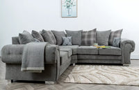 Verona 5 Seater Sofa 2C2 in Grey Scatter Back