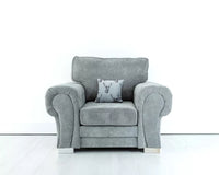 Verona 5 Seater Sofa 2C2 in Grey Scatter Back