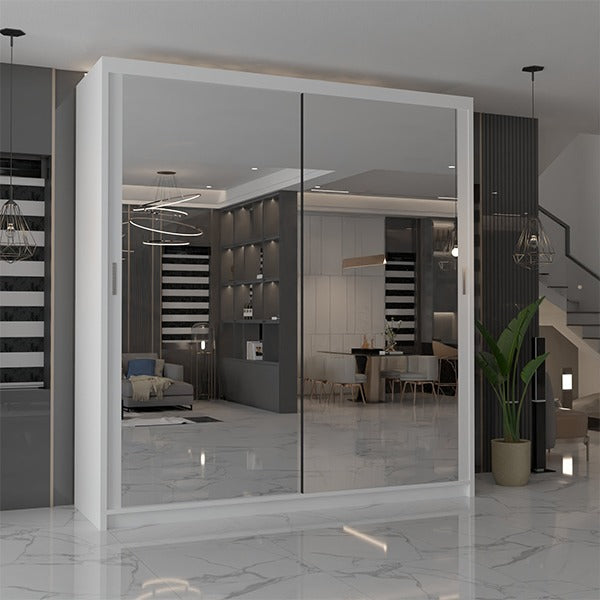 CHICAGO WHITE WARDROBE 90/100/120/150/180/203cm